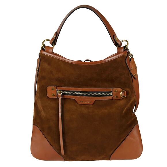 Isabel Marant Botsy Day Suede and Leather Bag in Cognac - Picture 1 of 8